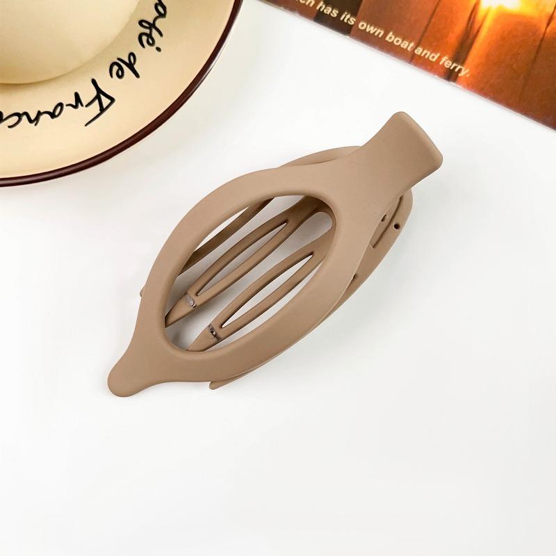 Oval Matte Claw, Laid-back Style Back of The Head Updo Shark Clip Ponytail Large Duckbeak Clip Hair Accessory