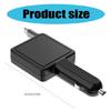 30W Car Charging Adapter Cable with Extendable USB C Line for Electronic Devices Charger
