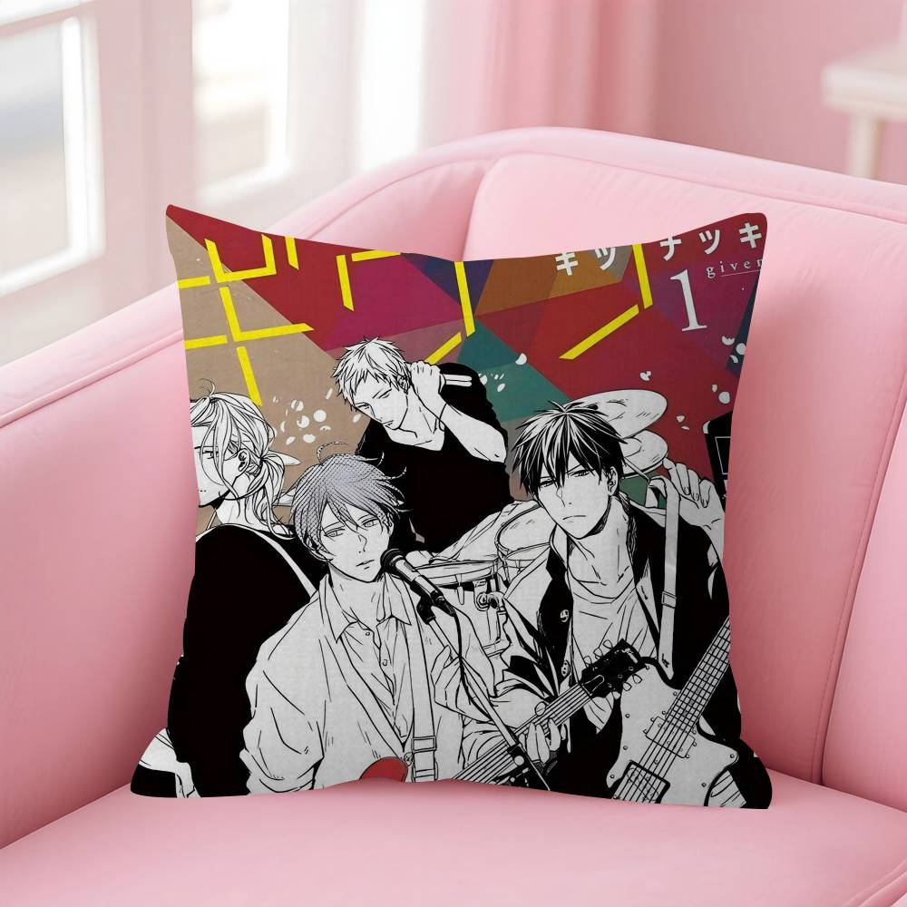 Given Manga Vai Receber Anime Cushion Cover Pillowcase Upholstery Sofa Throw Pillow Home Decor Pillowcas
