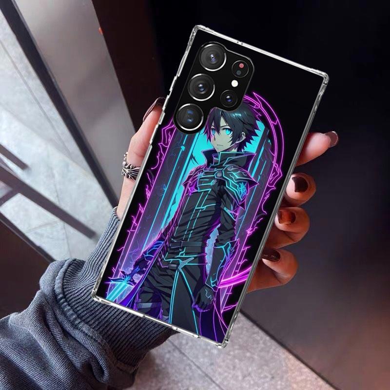 Sword Art Online Kirito Phone Case For Samsung Galaxy S26 S25 Edge S24 S23 Ultra S22 Plus S21 S20 FE Soft TPU Back Cover Funda G