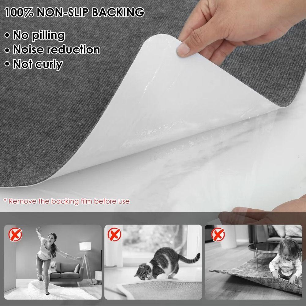 Anti Slip Office Chair Mat Self-adhesive Rolling Wheelchair Carpet  Wood Floor Protection