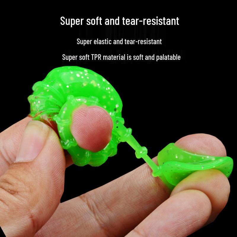 Double Jointed TPE Soft Bait with T-Tail for Bass, Perch, and Black Pit Fish