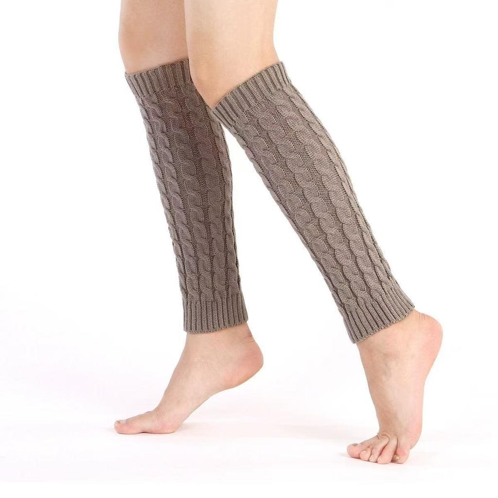 Moda Mujer Invierno Punto Ganchillo Tejido Calentadores de Pierna Legging Cubrebotas 10 Colores