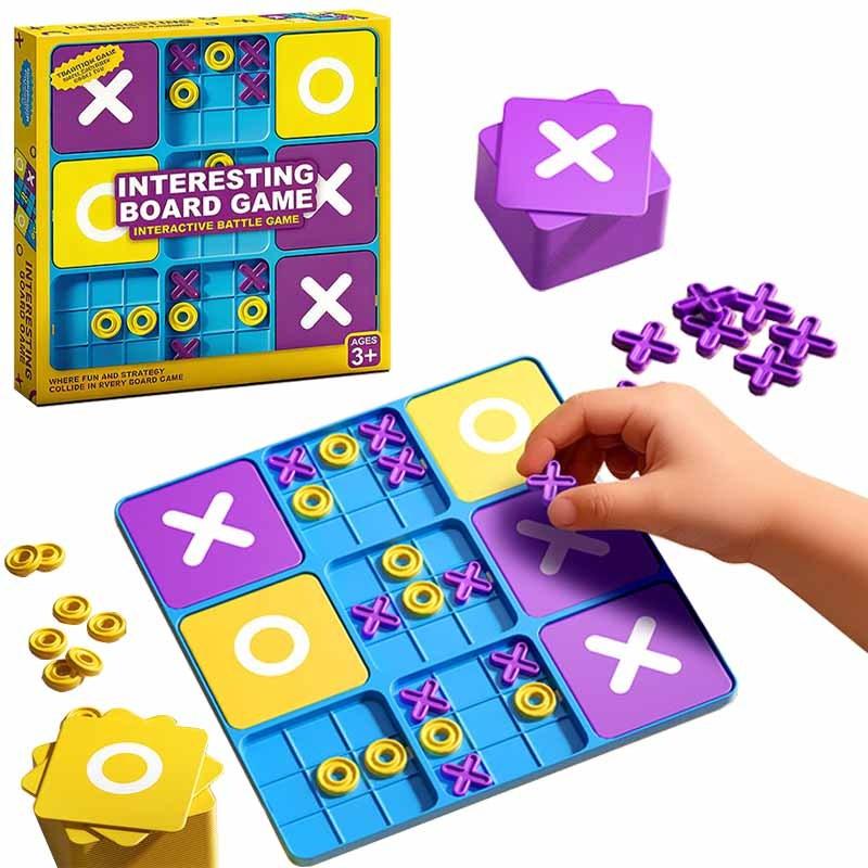 Updated Interesting Tic Tac Toe Board Game Educational Strategy Games for Kids Logical Thinking Parent-child Interactive Toy