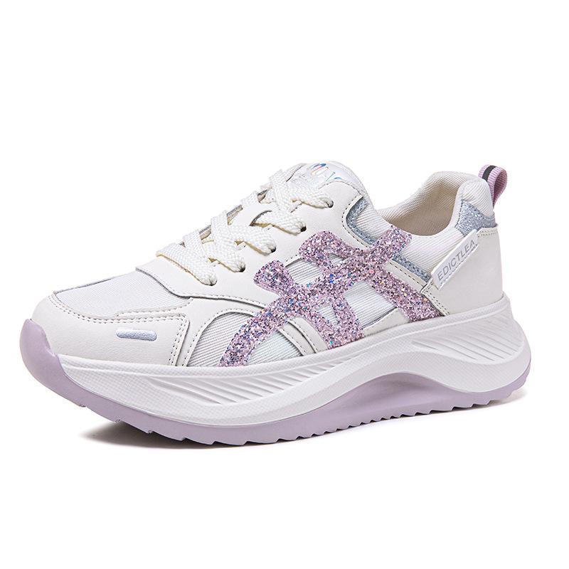 Breathable women's summer and autumn new lightweight thick-soled heightened casual sneakers comfortable and versatile women