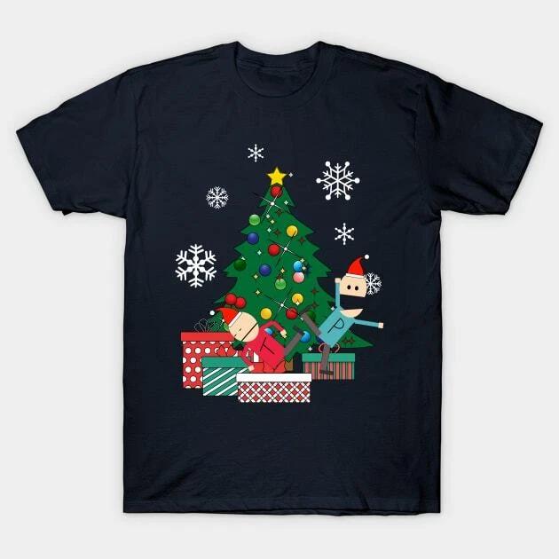 Terrance And Phillip Around The Christmas Tree Made in Australia T-Shirt S