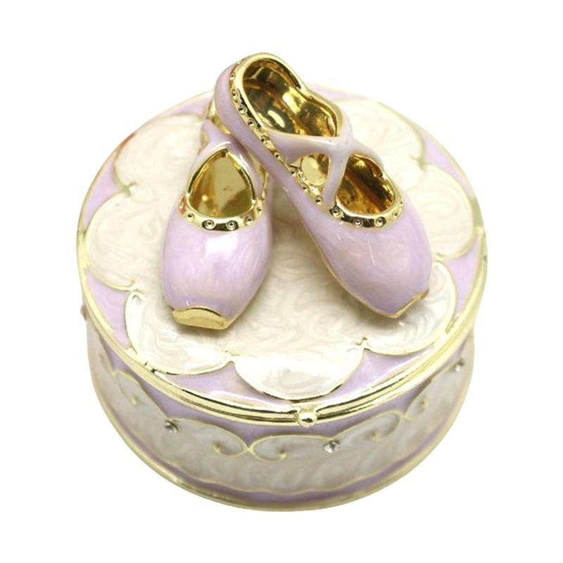 

Stylish Ballet Shoe Jewelry Holder Multifunctional Ballet Slipper Trinkets Box Delicate Jewelry Protect Container фиолетовый