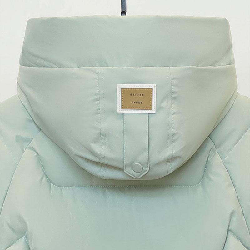 Winter Mid To Long Length Hooded Down Cotton Jacket Women's Thick Over Knee Waterproof Parka Coat Hooded Big Pocket Outercoat