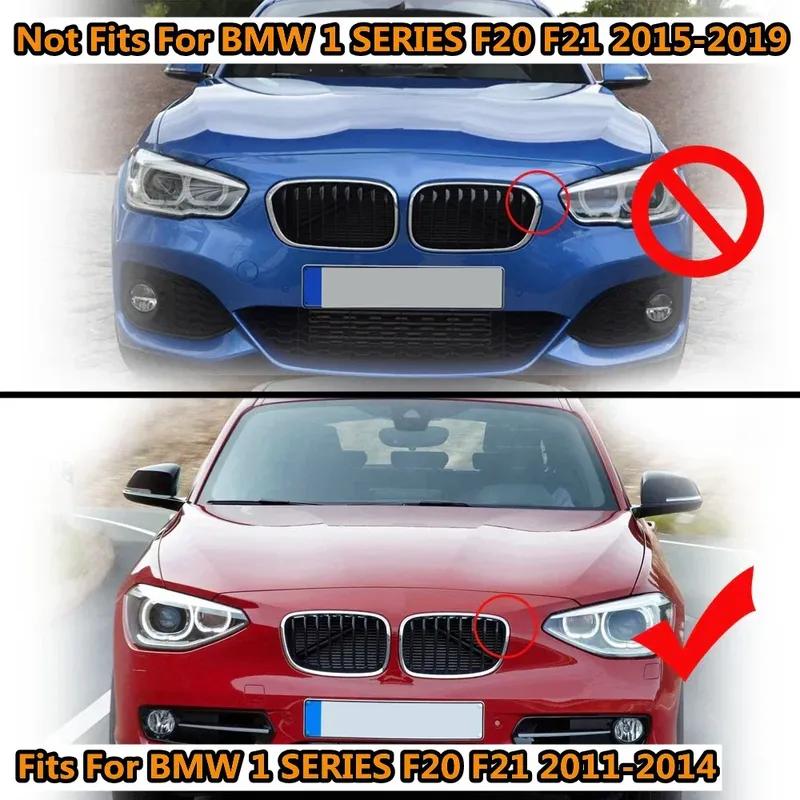 Car Front Bumper Kidney Grille Double Slat Black Racing Grill For BMW 1 Series F20 F21 2011-2014 120i 118i Car Accessories