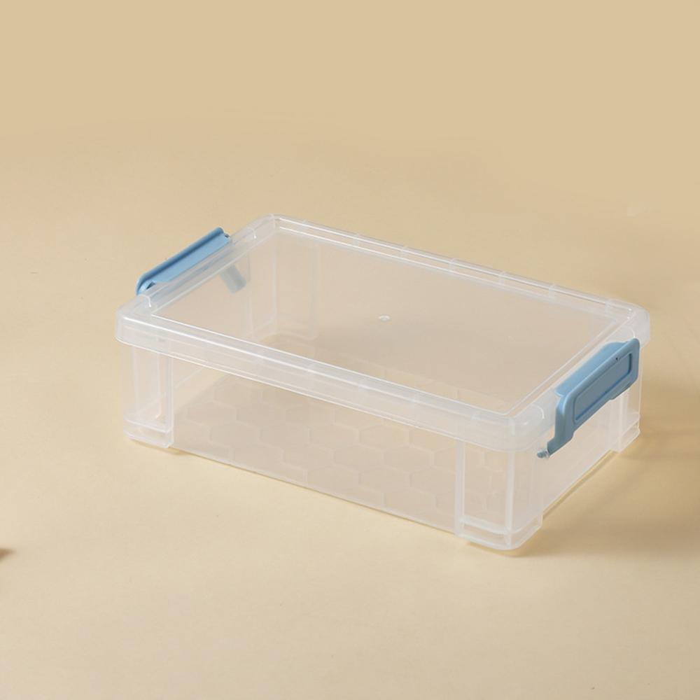 Square Transparent Storage Box Multifunctional Art Supplies Jewelry Organizer Dustproof Desktop Plastic Box for Home Organizatio