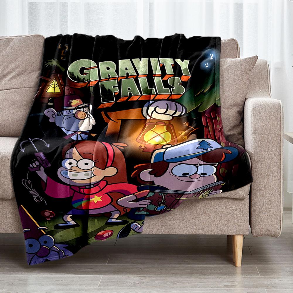 Gravity Falls Theme Printed Blanket - Perfect for Couch, Bed, Travel & Outdoor Use | Machine Washable, Cozy & Durable.