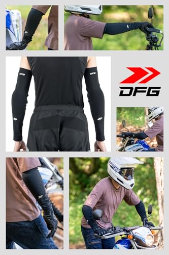 Dirtfreak DFG Innen-Ellenbogenprotektoren, Lang, Links und Rechts Set, Größe L, CE-Zertifiziert, Motorrad/Touren Sonnenschutz, Feuchtigkeitsableitend, Schnelltrocknend