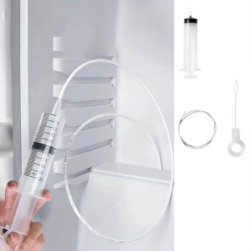 5pcs/1set, Refrigerator Through-Hole Brush | Dredging Cleaning Tool, Obstacle Remover, Household Cleaning Outlet Cleaner