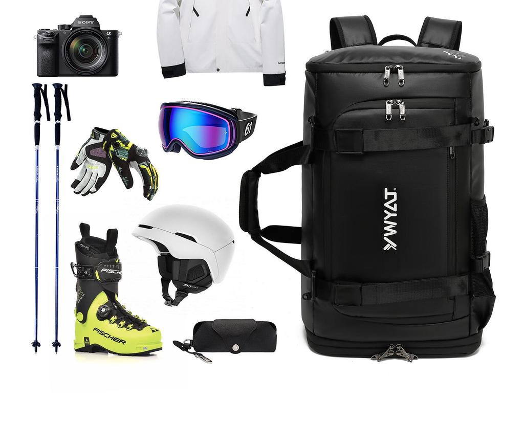 Weiyatuo Wasserdichter Skirucksack - Großes Fassungsvermögen und Multifunktional für Outdoor-Sportarten und Bergsteigen.