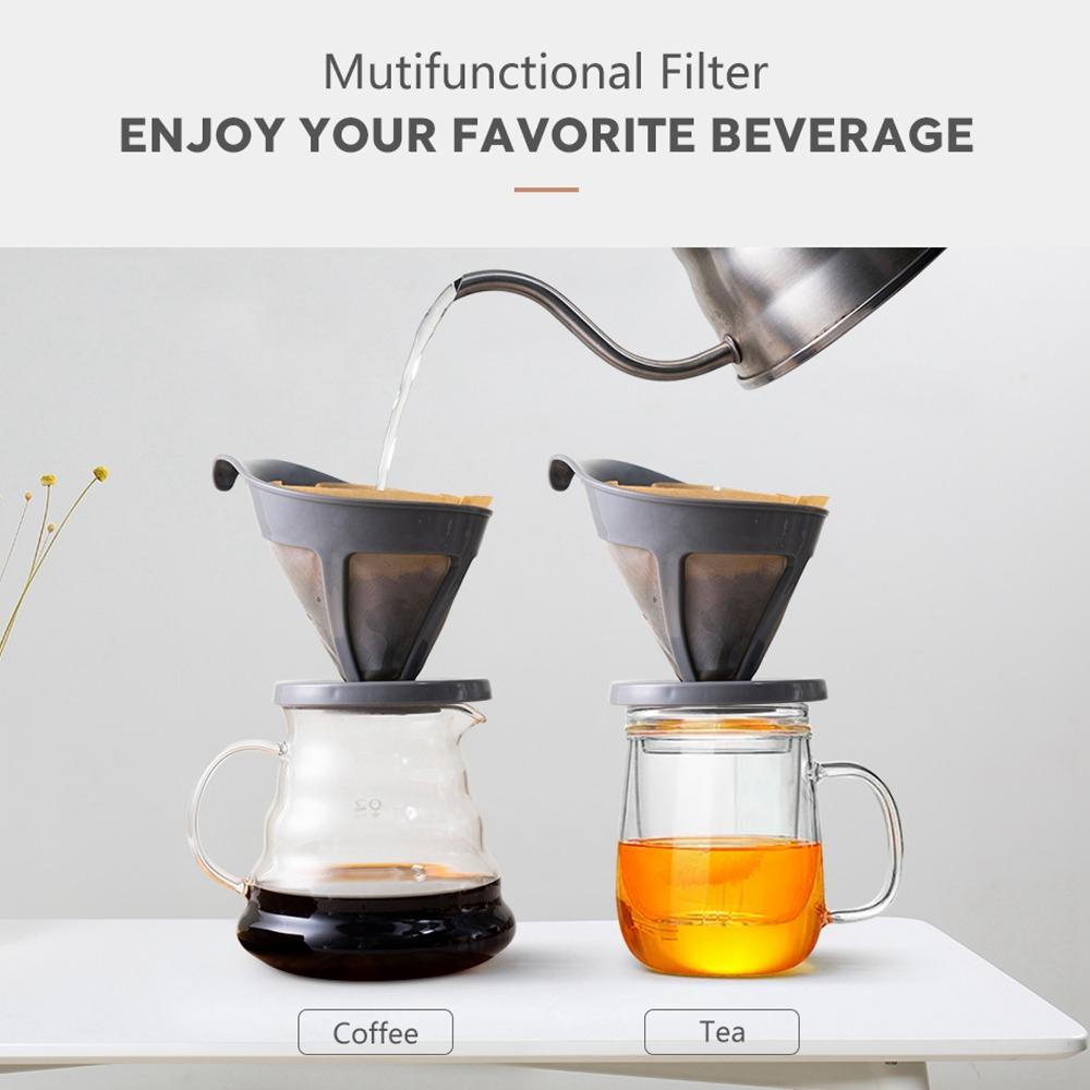 100 Pcs Set Unbleached Coffee Filter Cone No Chemical Coffee Drip Paper Coffee Brewing
