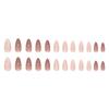 Almond Press on Nails with Glitter Natural Unbreakable Nail Simple Wear for Shopping Traveling Dating