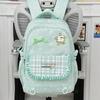 Junior School Schoolbag Women's Check Large Capacity Backpack