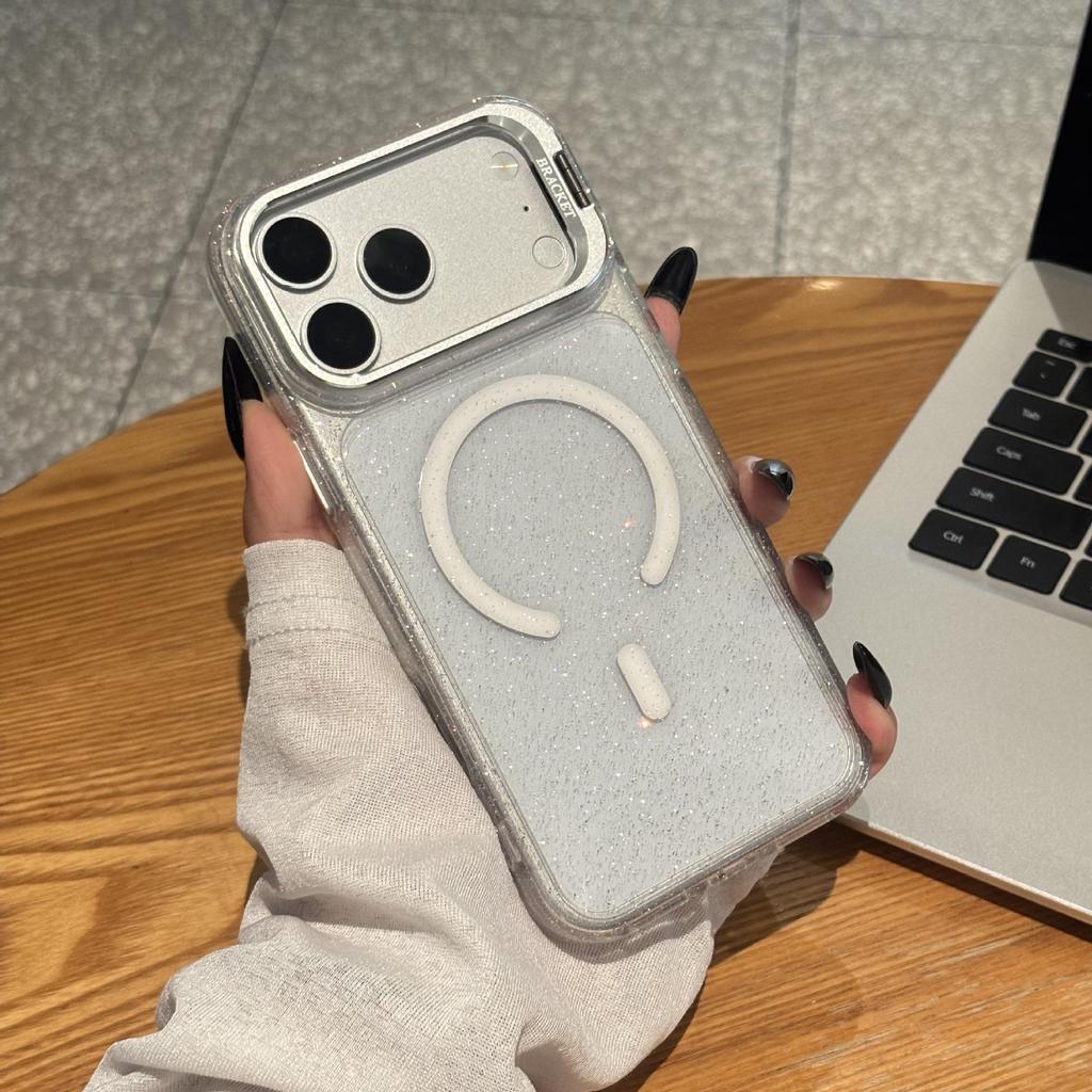 New Apple 17PROMAX Glitter Transparent Phone Case - Drop-Proof, Full Coverage, High Aesthetic