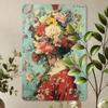 Vintage Woman Flowers Metal Poster Wall Art Garden Home Decor