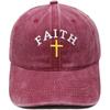Hot Sale FAITH Alphabet Embroidery Baseball Cap Washed Retro Daddy Hat Men's and Women's Casual Shade Daddy Hat