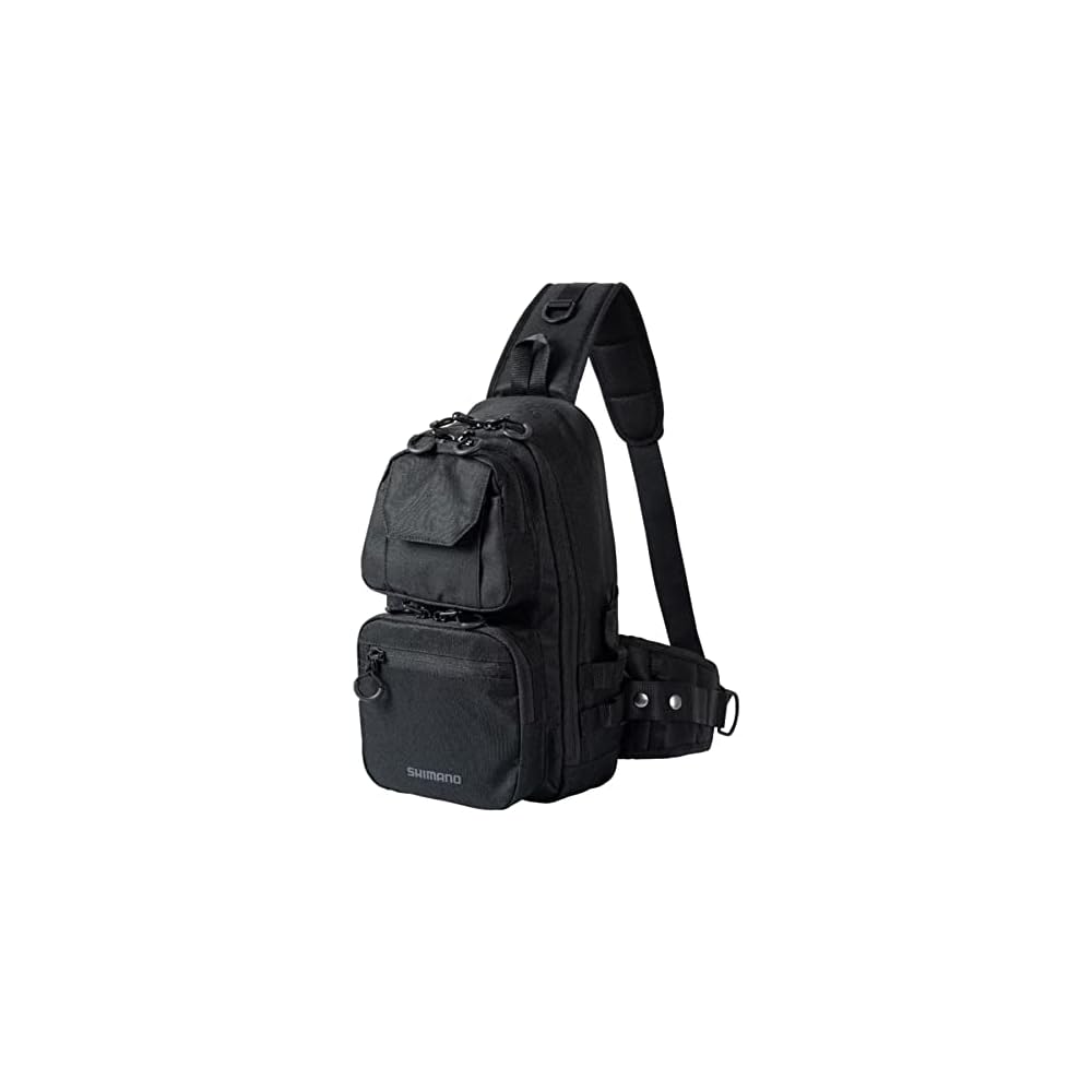 Shimano Tough Sling BS-225W Black S Durable Fishing Bag with Adjustable Strap and Waterproof Design
