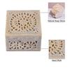 10.16 cm Soapstone Carving Marble Jewellery Box For Women Trinket Ornament Box