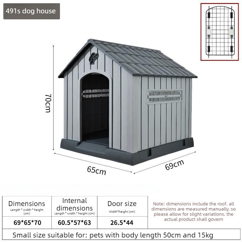 

Dog House Outdoor All-Season Dogs Kennels Suitable Large Dog Cage Rainproof Cold-Proof Waterproof Sleeping Bed Pet Houses With Iron Door