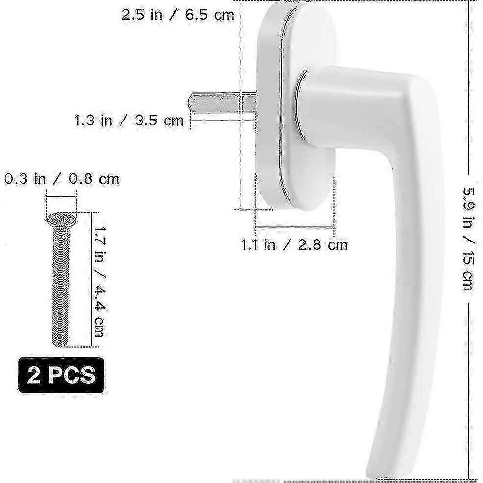 White UPVC Window Door Handle, Ergonomic Design, Easy Install, TY