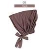 Solid Color Elastic Tie-Back Modal Undercap Hijab Scarf Adjustable Kufi Cap