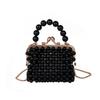Luxury Clear Crystal Beaded Evening Clutch Handmade Transparent Beaded Mini Top-Handle Crossbody Bag for Wedding Party