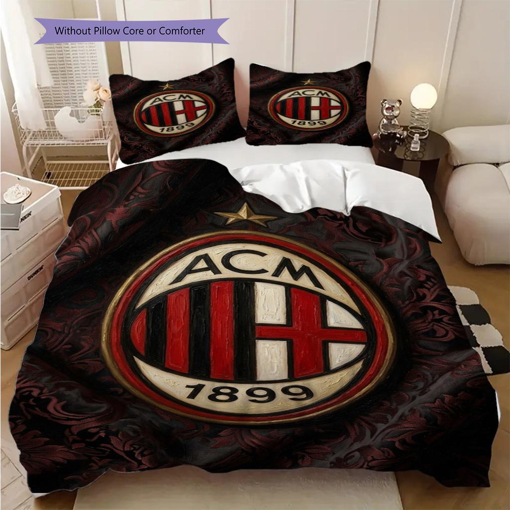 AC Milan Legacy: Glory Bedding (1 dekbedovertrek + 2 kussenslopen, zonder binnenkussen) Dekbedovertrek en kussensloop Beddengoedset Zacht en comfortabel