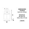 Master Lock Key Padlock with Guitar Printed, 53x30x15 mm