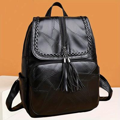 Damen Rucksack Schultasche Klassisch Schwarz Wasserdicht Reise Umhängetasche Multifunktionsrucksack Damen