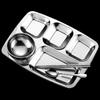 Chu Wanya 304 Stainless Steel 5-Compartment Lunch Tray