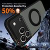 KEYSION 360° Rotating Ring Stand Magnetic Phone Case for HONOR 600 Pro 5G Matte Translucent Shockproof Back Cover for Honor 600 5G
