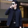 Mittelalte High-End-Jacke Herren einfarbig Revers bügelfrei Business Casual schlichte Herbst-Oberbekleidung lässt jugendlich und schlank aussehen