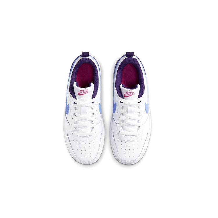 Nike Court Borough Low 2 GS White Royal Pulse Kids Sneakers Eggplant BQ5448-106