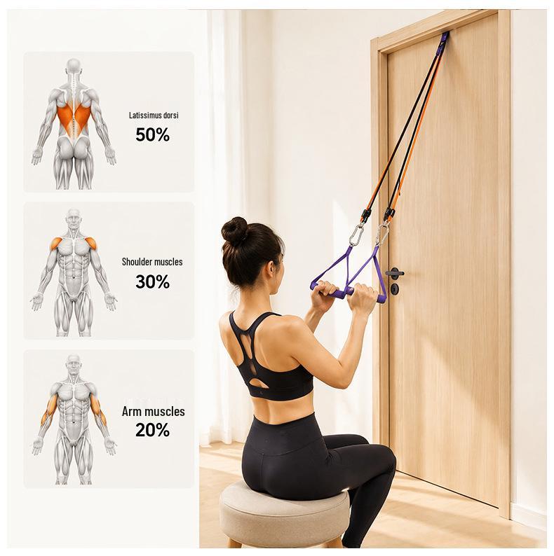 Adjustable No-Drill Resistance Door Trainer for Home Back and Posture Improvement