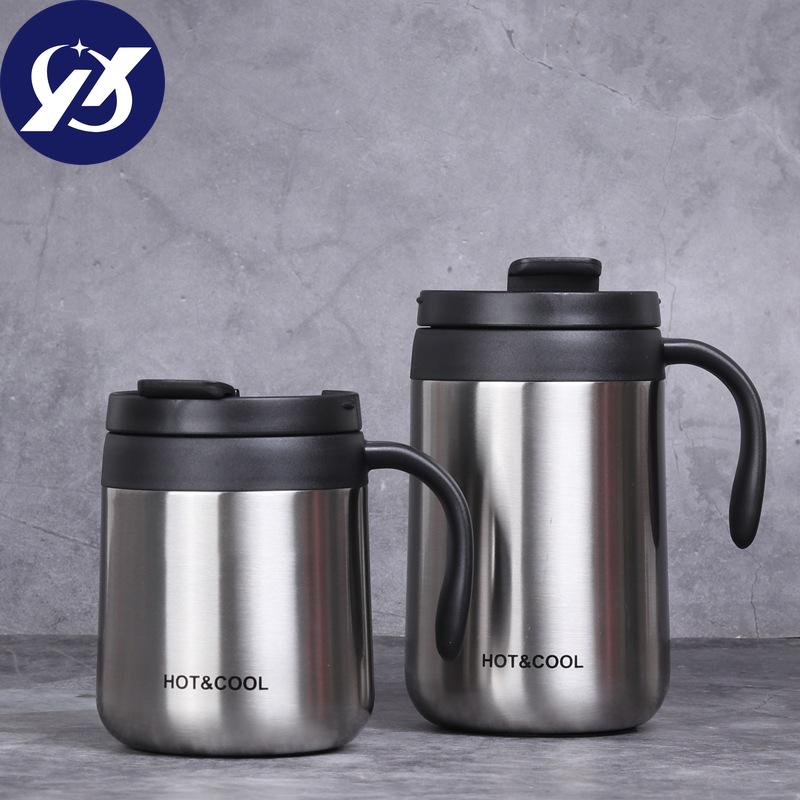 Vacuum Thermos  Cup  Stainless   Steel Double Layer Mini Tea Coffee  Cup With Lid Non-slip