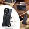 Magnetic Stand Phone Case Suitable for Samsung S26Ultra Protective Cover with Matte Skin Feel and Semi-transparent S25Fe4