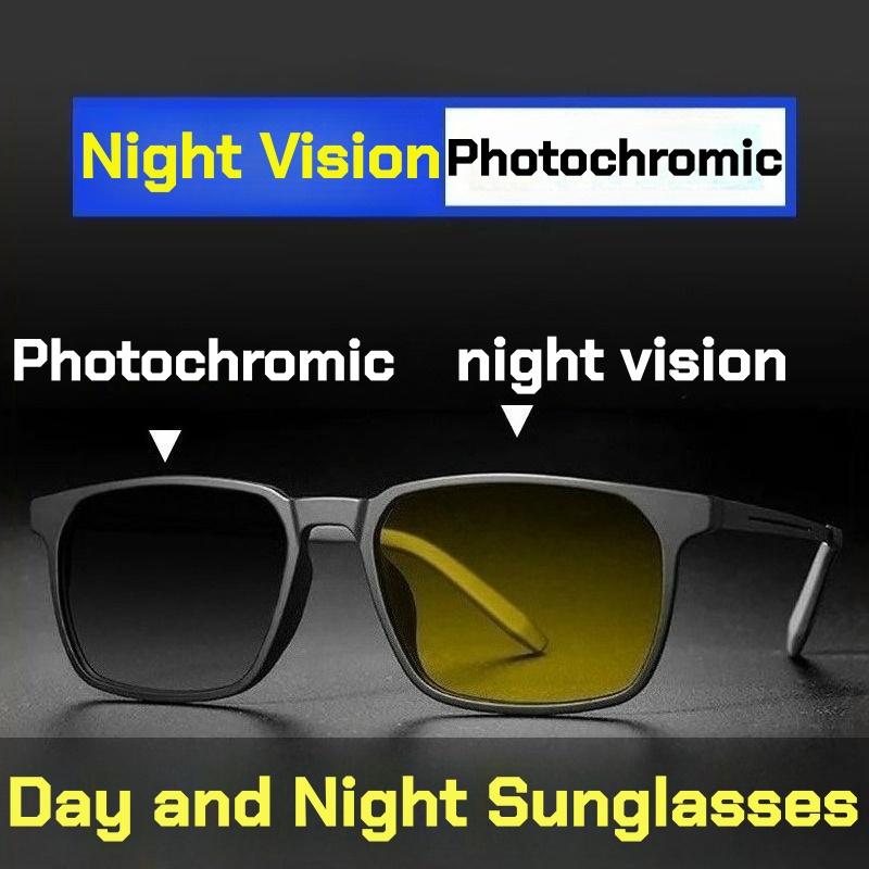 Color Changing Night Vision Sunglasses for Driving Anti High Beam Brightening Vision Sun Glasses Men's Outdoor UV400 Goggles