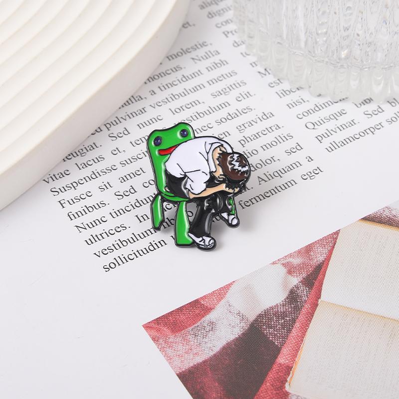 Cartoon Characters Enamel Pins Custom Anime Frog Chairs Brooches Lapel Badges Cartoon Funny Jewelry Gift for Kids Friends