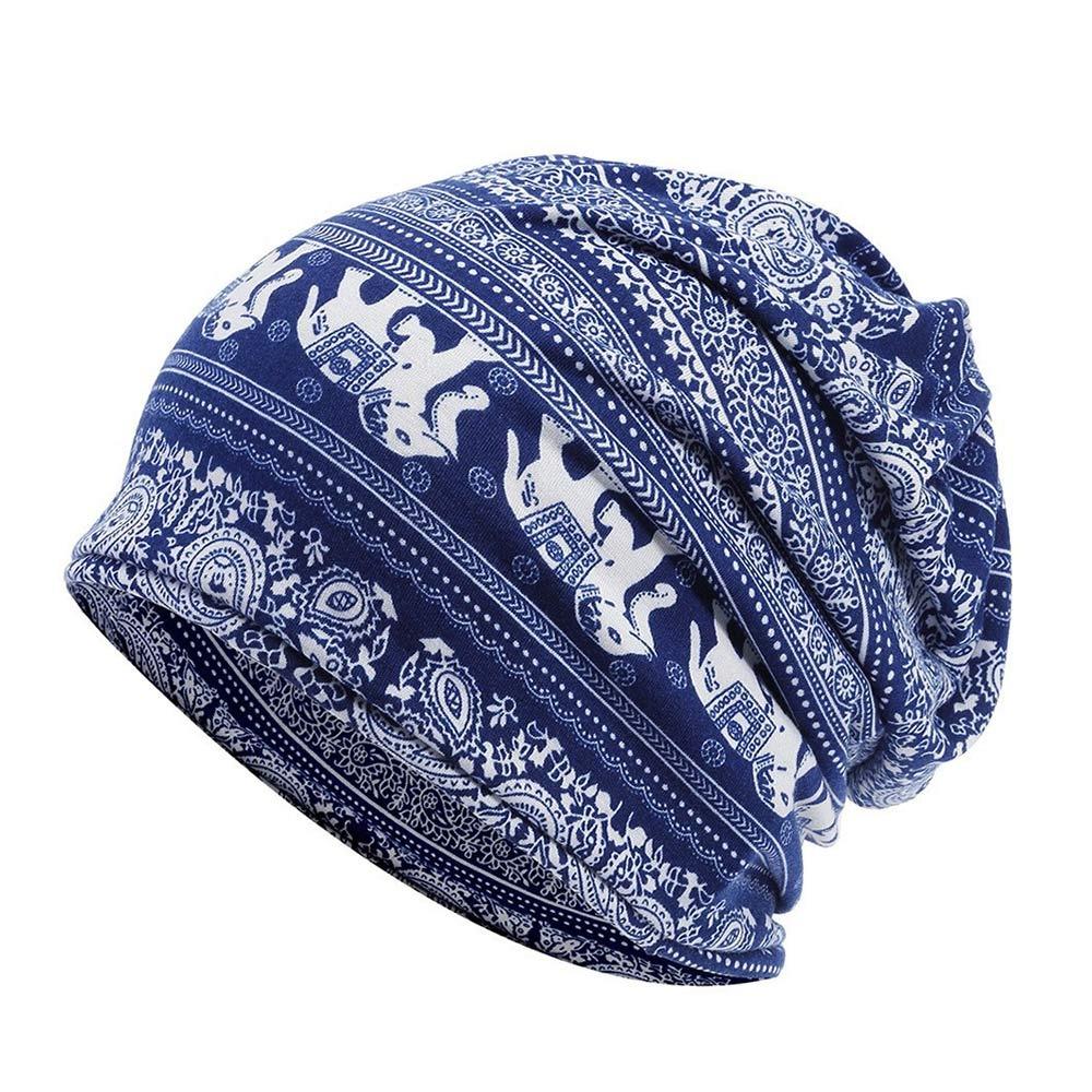Soft Fabric Breathable Skullies Hat Stretch Turban Headwear Fashion Chemo Beanie Hat  Spring Summer