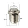 12mm Push Button Metal Momentary Switch Nickel-plated Brass Material Stainless Steel Construction Waterproof Protection
