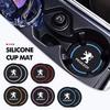 2PCS Car Coasters Water Cup Slots Non-Slip Mat Waterproof Cup Pad For Peugeot 208 3008 308 2008 207 107 508 607 106 406 407 307 R3