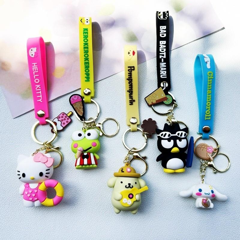 Authentischer Hello Kitty Schlüsselanhänger Silikon Niedliches Cartoon-Accessoire Für Geschenke Und Taschen