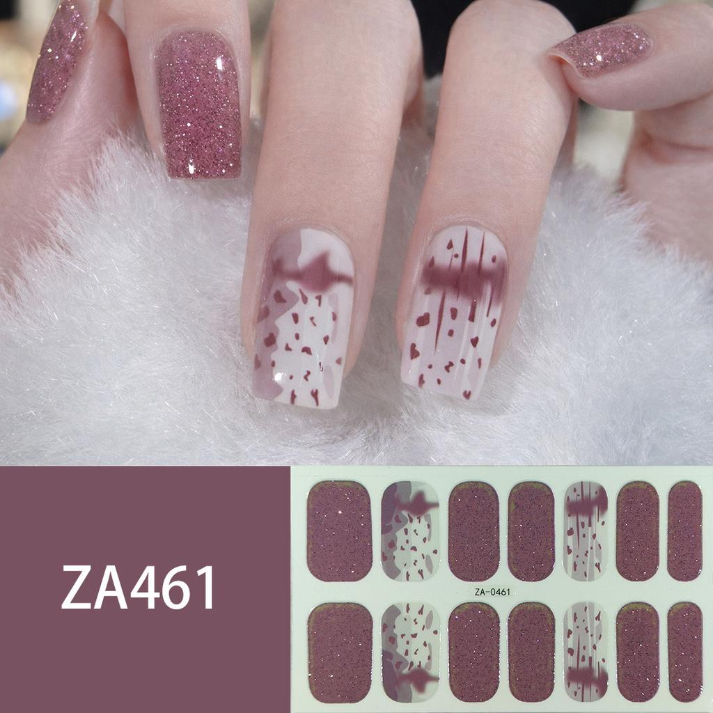 ZA Skin Brightening Waterproof No-Cure Full Cover Gel Nail Wraps, Luxury Minimalist Nail Stickers, Nail Patch Films