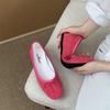 French Retro Inner Ballet Shoes Women's 2025 Spring and Summer Bow Shallow Mouth Flat Sole Single Shoes Soft Sole Grandma Shoes
