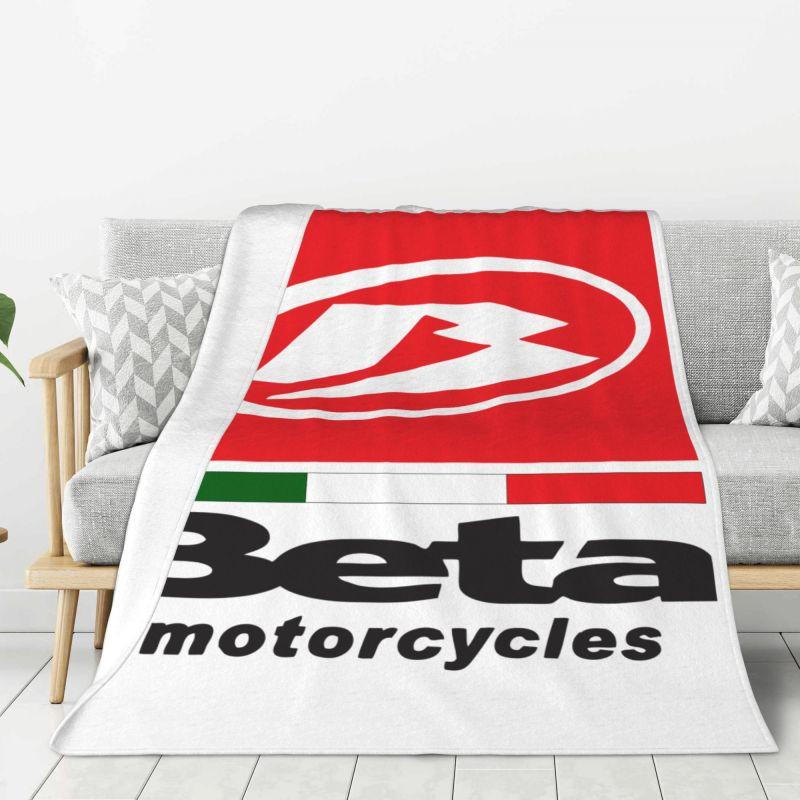 Custom Betas Motorcycles Racing Logo Blankets Warm Flannel Throw Blanket for Bedding Couch Quilt