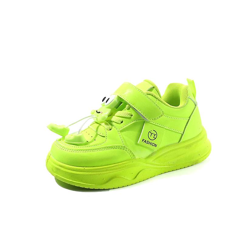 

Children Board Shoes 2024 Comfortable Breathable Casual Sneaker for Boy Kids Shoe for Girl Platform Shoe Toddler Boy Shoe Tenis 26insole16.5cm зелёный